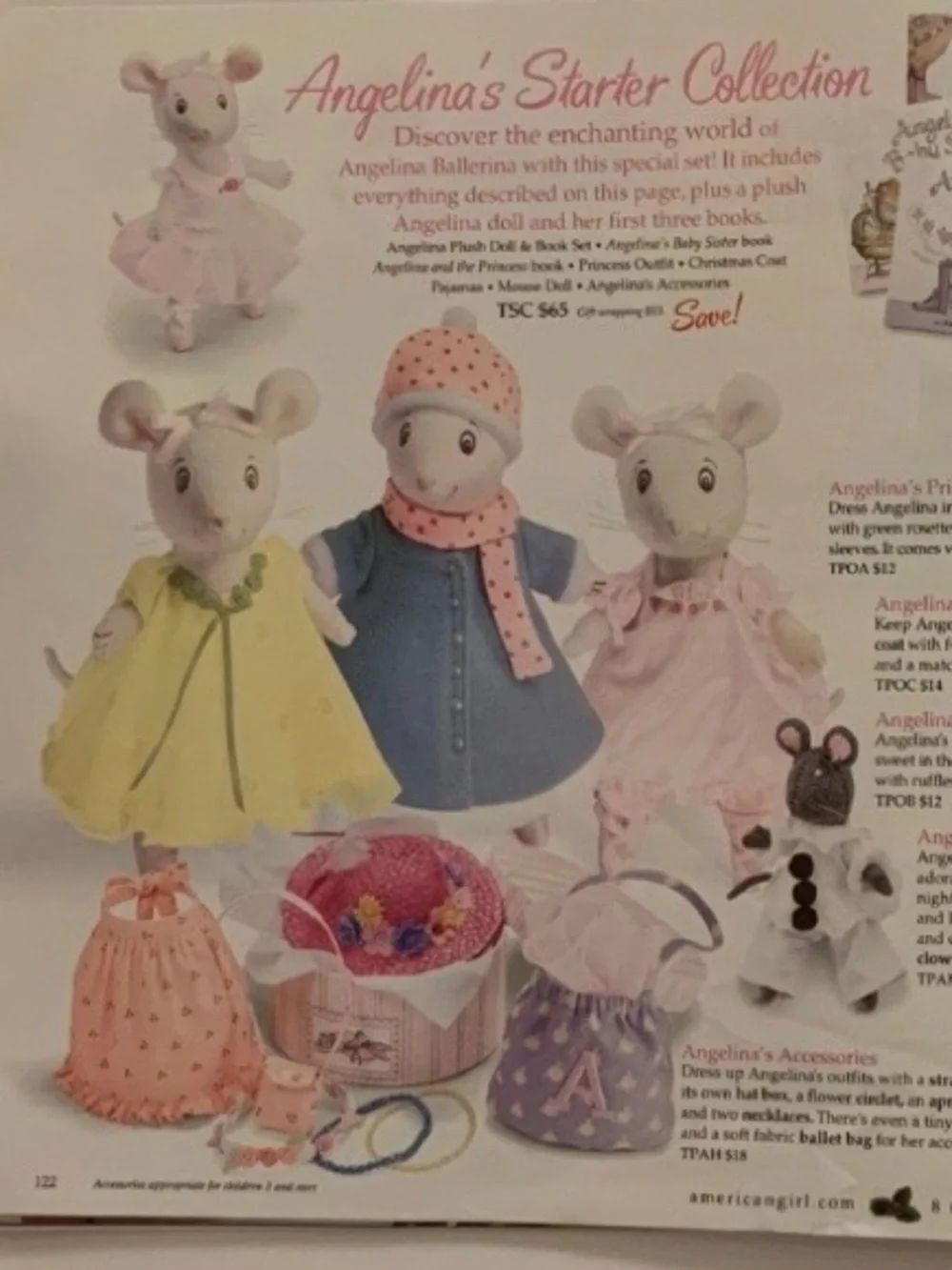 Assorted Angelina Ballerina Items Accessories